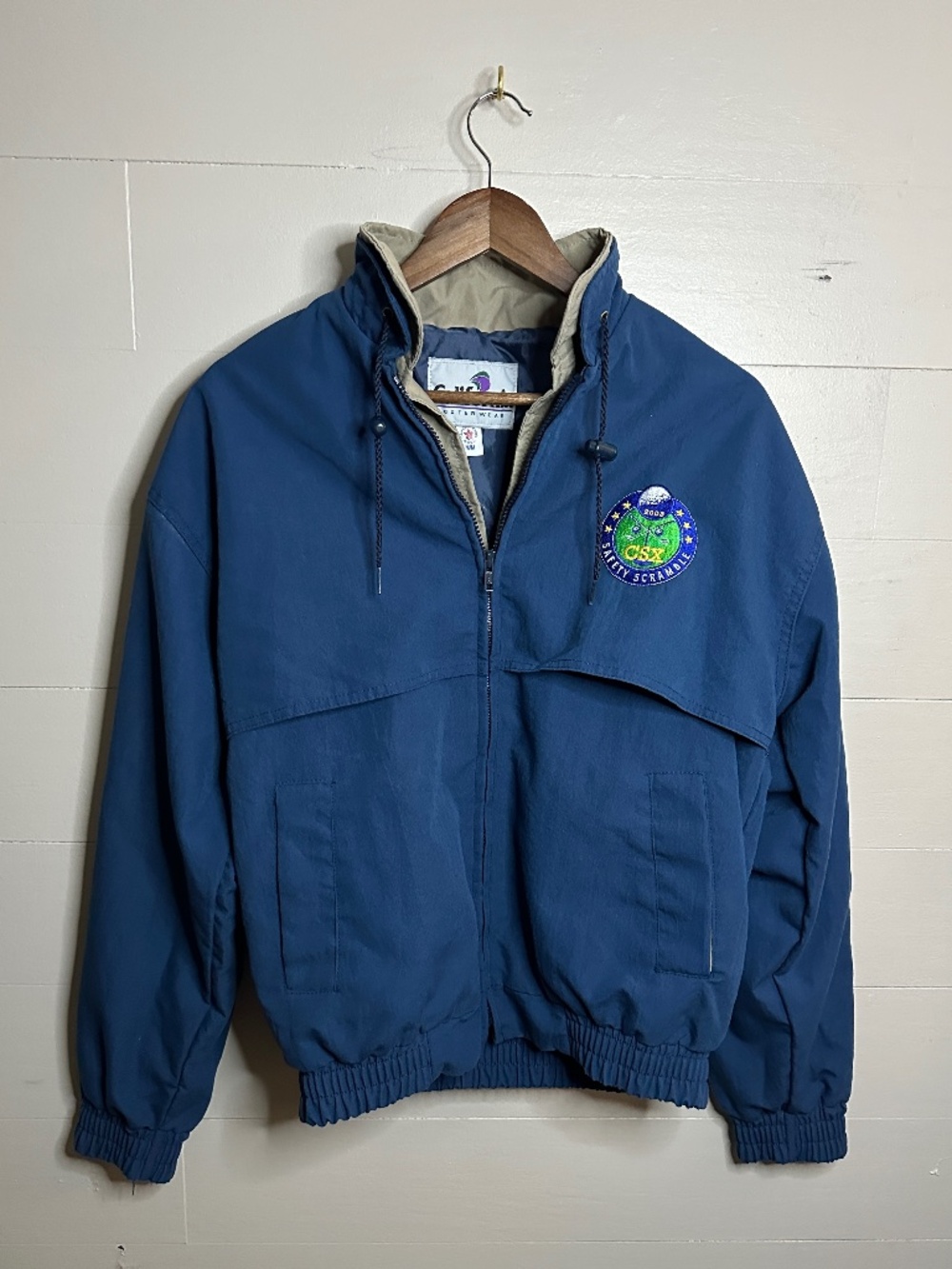 Vintage California Outerwear Safety Scramble CSX 2003 Windbreaker Jacket Size M